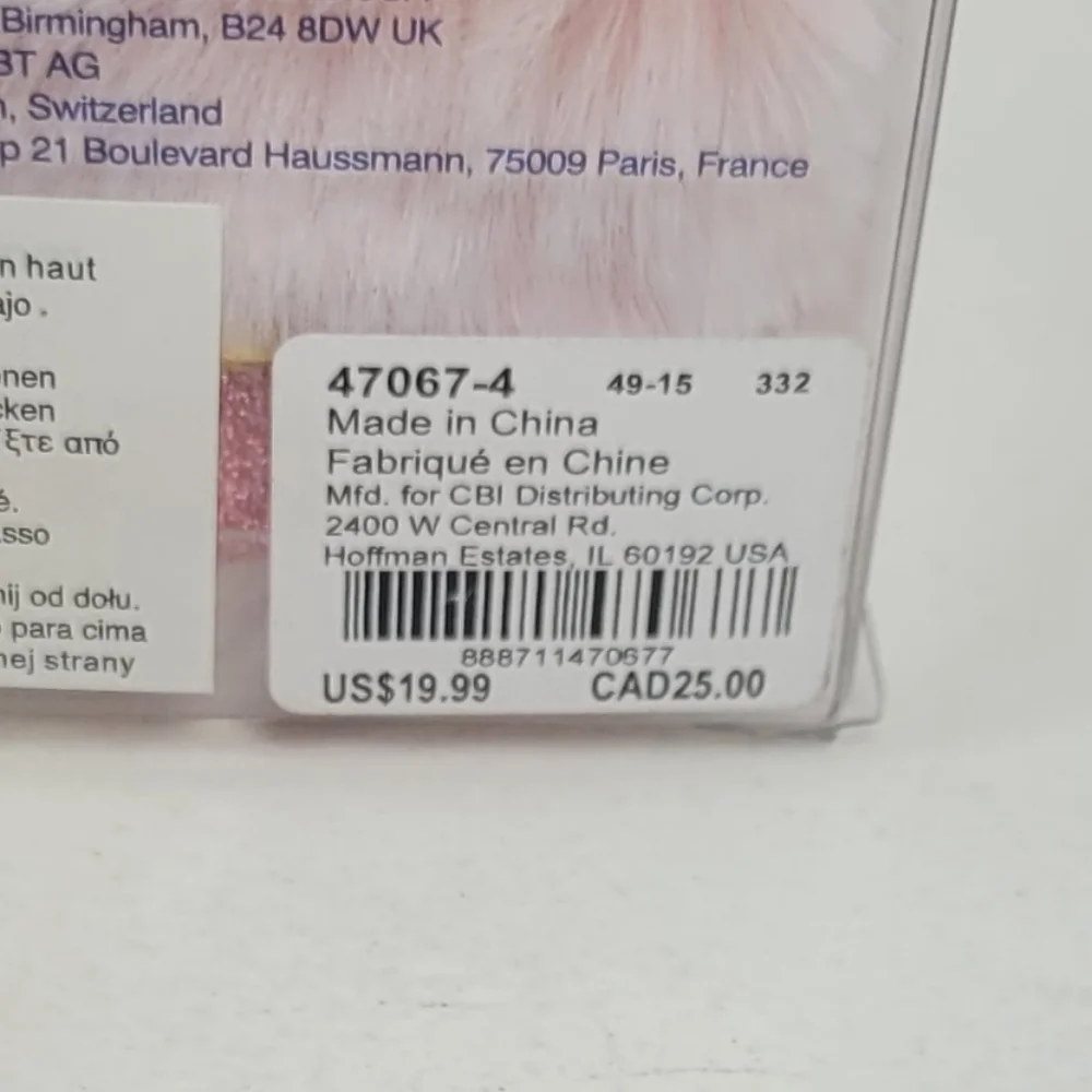 Claire's Pink Furry Bunny AirPods Case